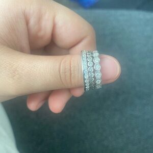 cute and simple silver “filler” rings